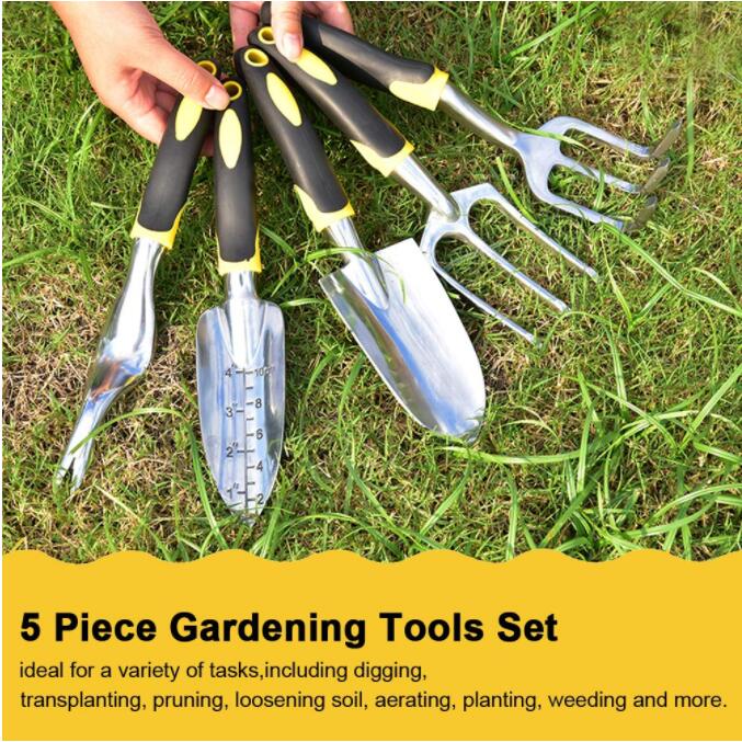 5-in-1 Garden Tool Set with Ergonomic Handle